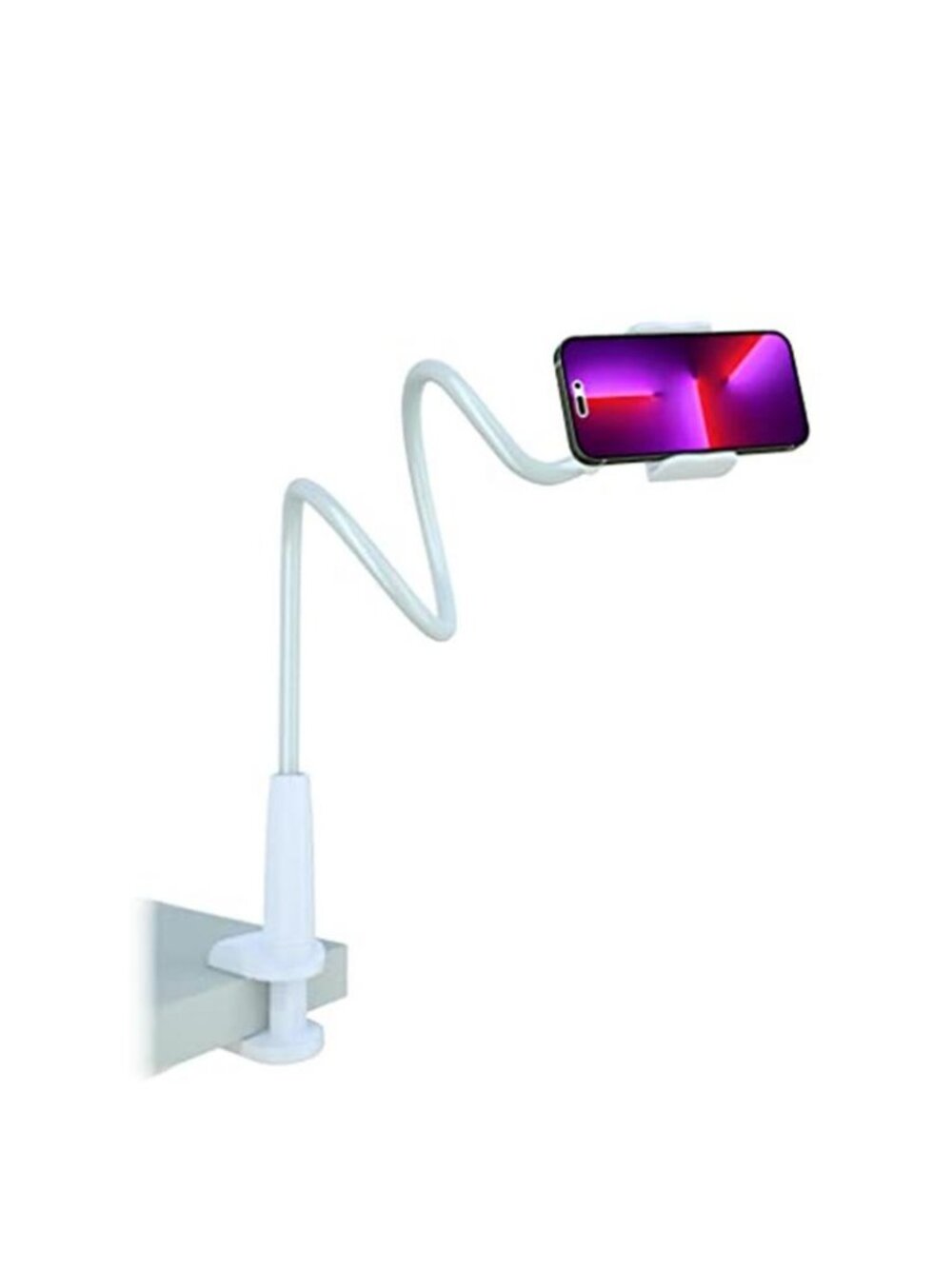Gooseneck Phone Holder for Bed, Flexible Overhead Cell Phone Mount for Desk, - F
